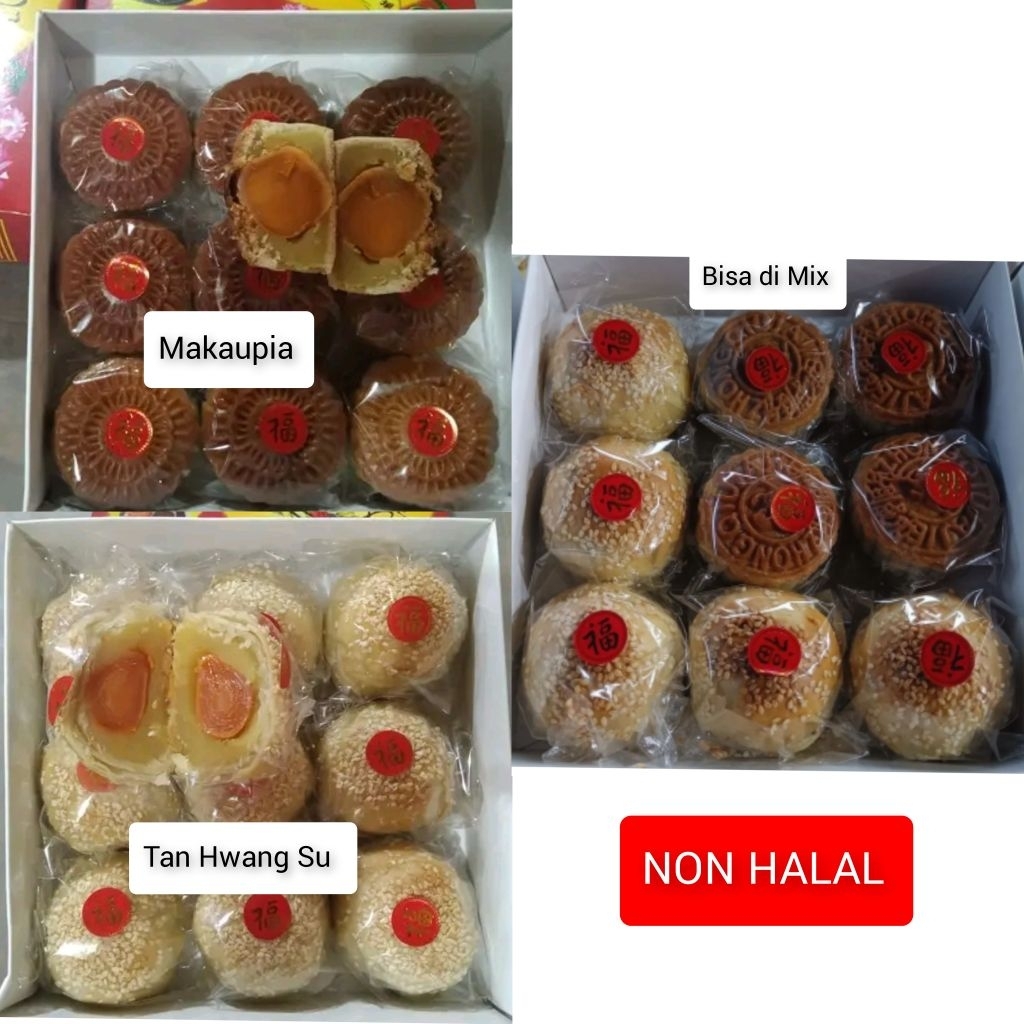 

NON HALAL MOONCAKE TELUR ASIN / TONG CHIU GWEE PIAH / TIONG CIU GUEK PIA / SALTED EGG MOONCAKE / KUE BULAN PONTIANAK / MAKAUPIA / MAKAU PIA / TAN HWANG SHU / HUANG TAN CU