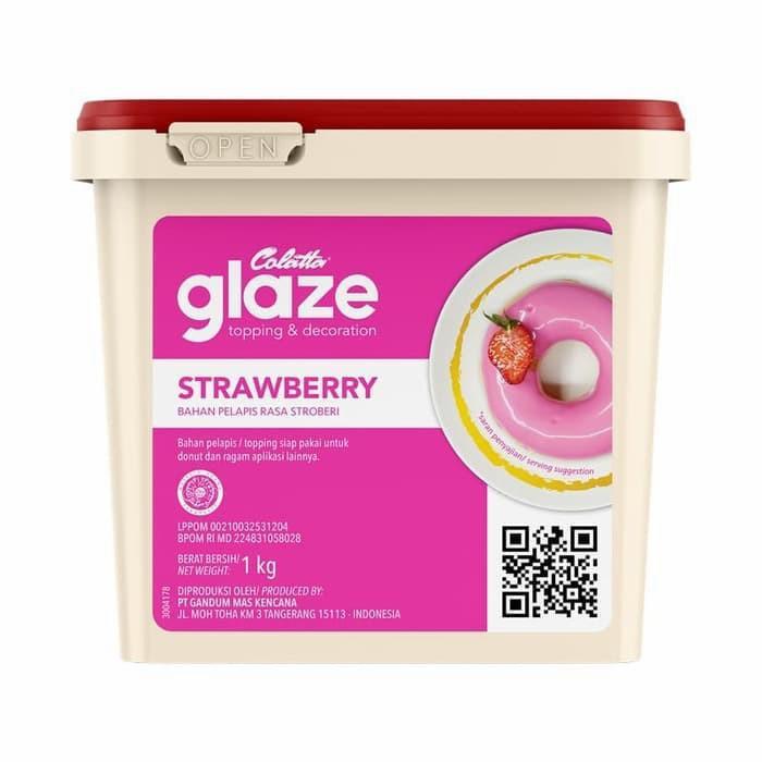 

COLATTA GLAZE STRAWBERRY 1KG UNTUK TOPPING CAKE/ROTI/DONAT & DEKOR
