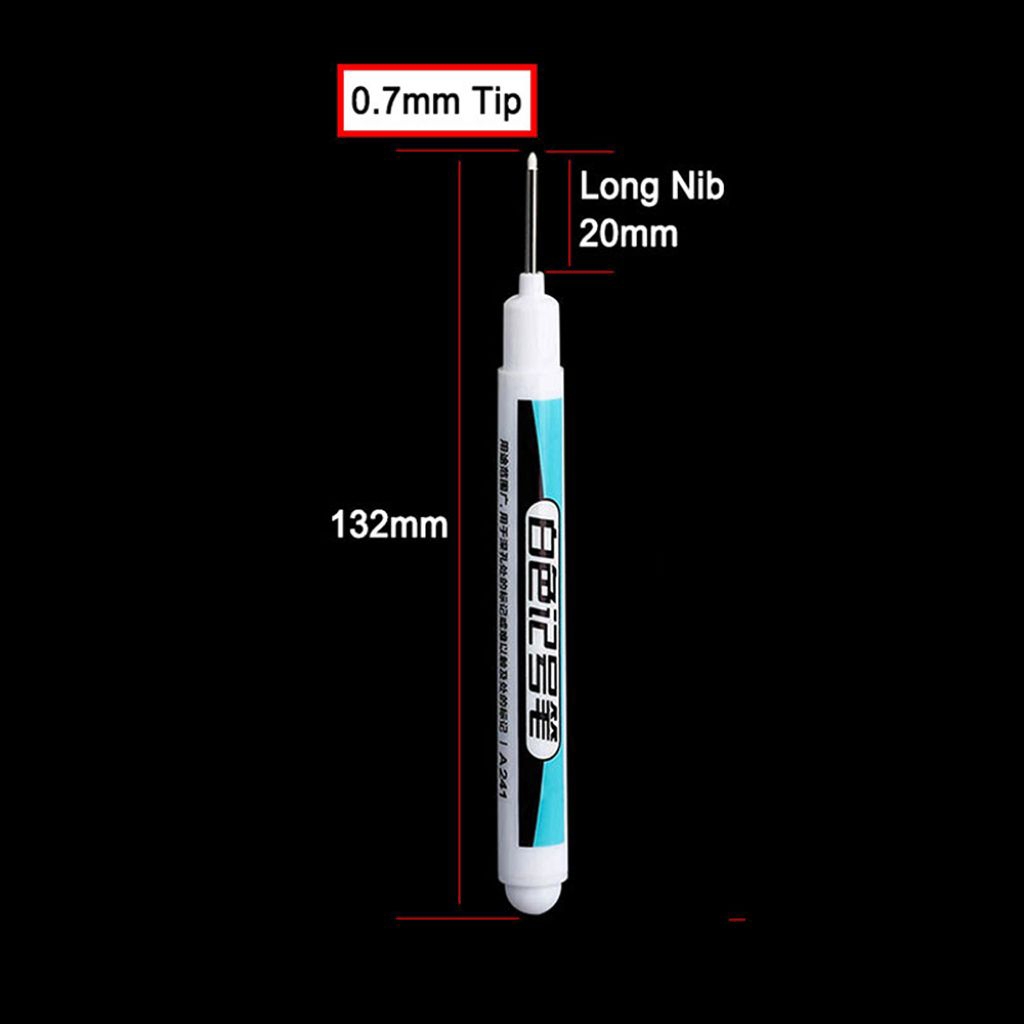 

YAS - Amak Spidol Permanen Waterproof Long Nib Marker 0.7mm 10 PCS White 7ROTR8