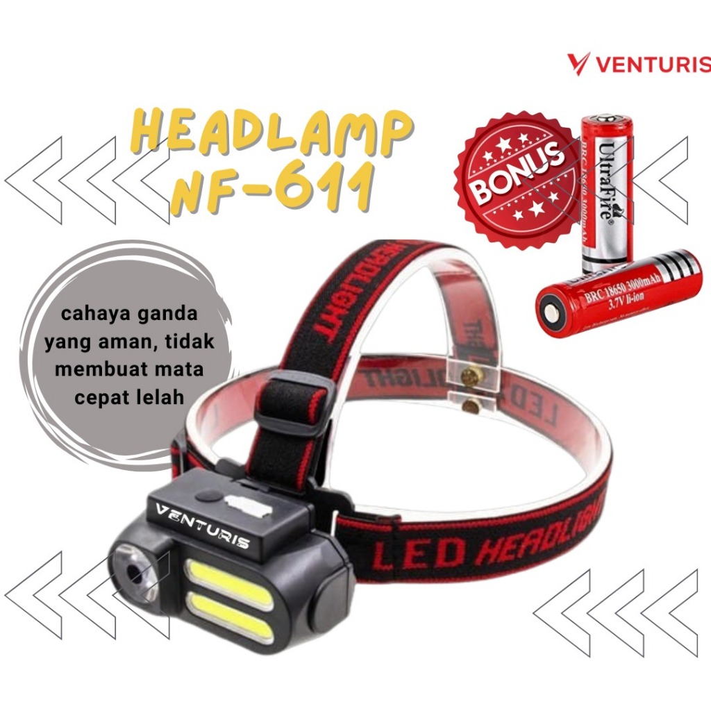 Headlamp Flashlight KX 1804 Headlamp Senter Kepala KX 1804 Tanpa Baterai