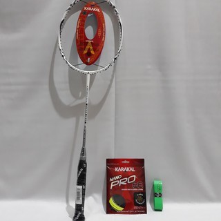 Raket Original Karakal Power Edge Bonus Senar Kaos Badminton