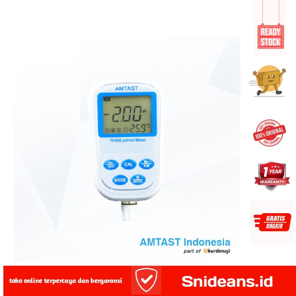 Alat Ukur Kualitas Air AMTAST EC900 EC 900 8in1 pH/mV Conductivity/DO