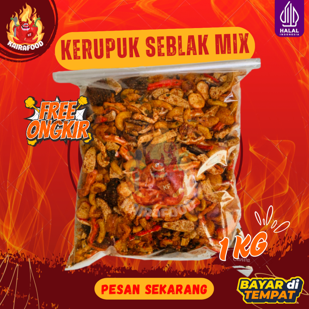 

1 KG KERUPUK SEBLAK MIX PEDAS