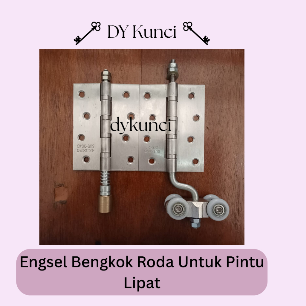 Engsel Bengkok Roda Untuk Pintu Lipat