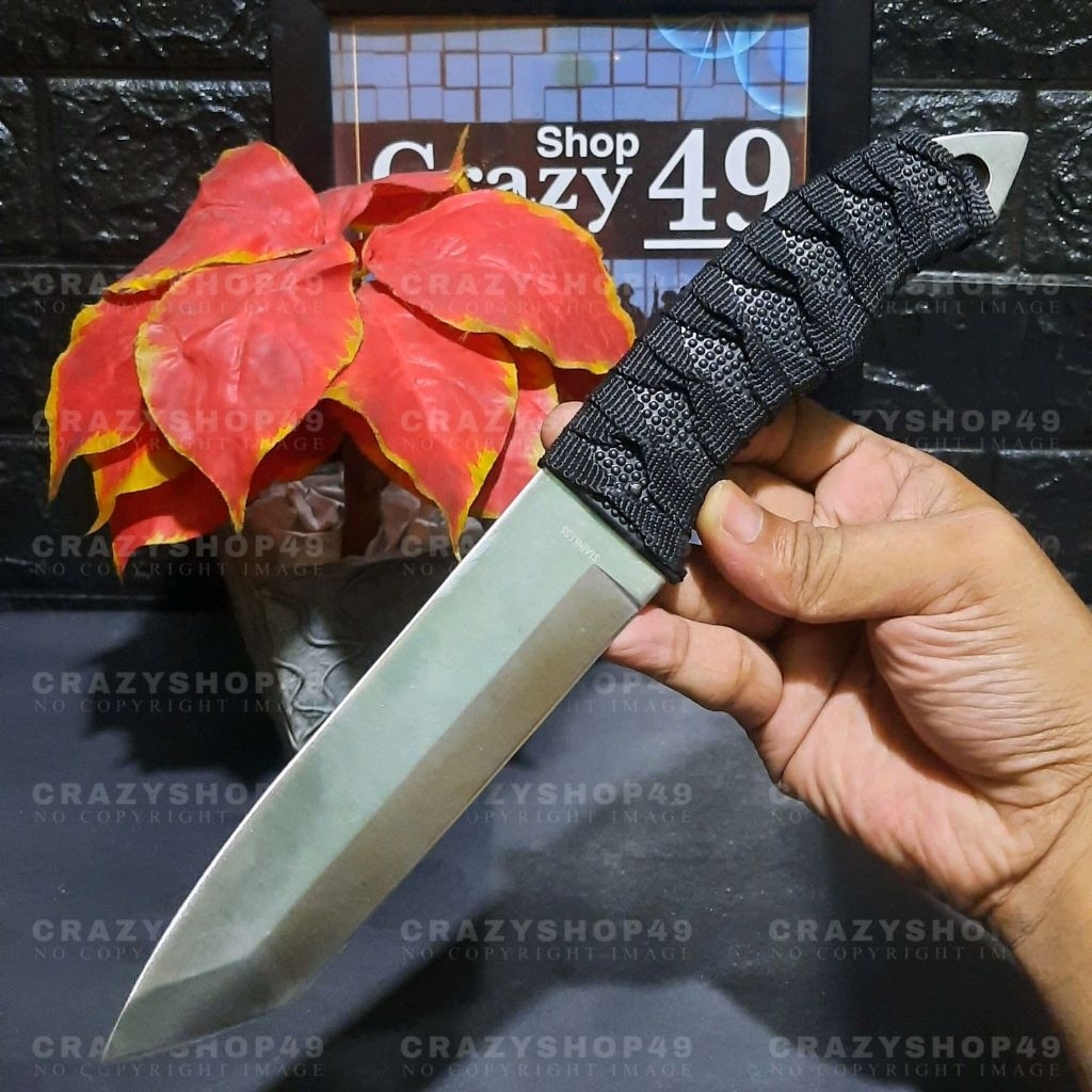 Pisau Survival Dragon Paracord Include Sarung / Pisau Tactical / Survival Kit