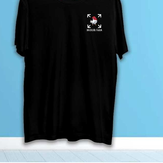 Kaos Distro Peternak Ayam Broiler Farm Pakaian Unisex Bahan Cotton Combed 24s