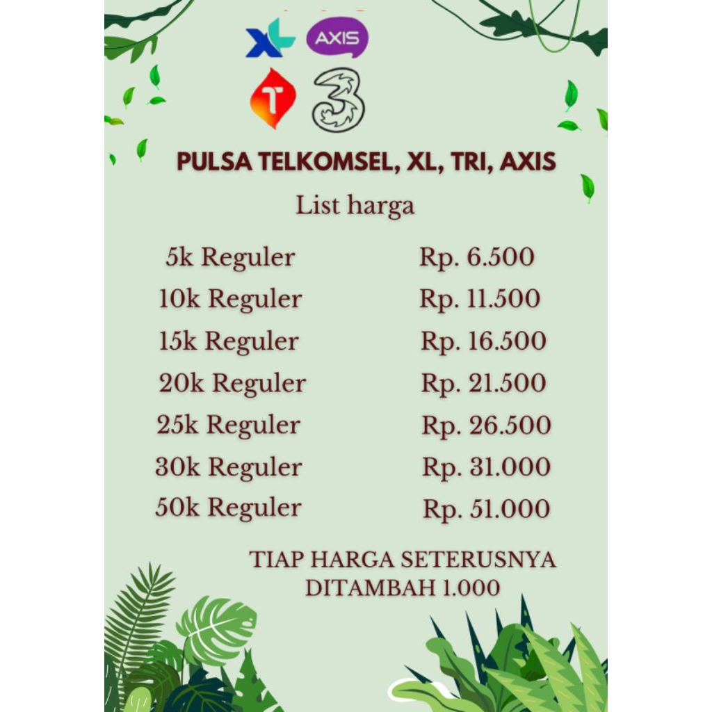 SOFTWARE PENAMBAH PULSA ALL OPERATOR MURAH