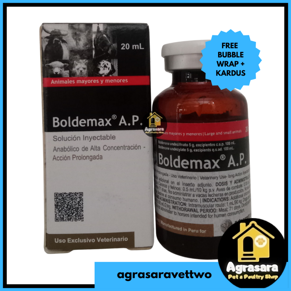 BOLDEMAX AP 20 ml - Obat Penggemukan Hewan Ternak