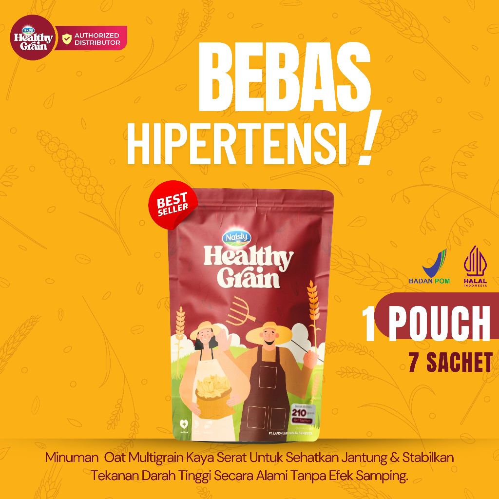 

HealthyGrain Minuman Herbal Multigrain Alami Ampuh Bantu Atasi Masalah Hipertensi Anda - 1 Pouch