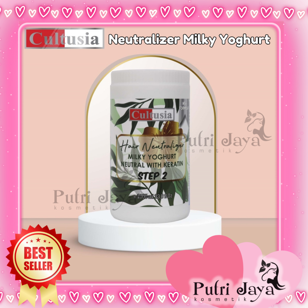 CULTUSIA Neutralizer Milky Yoghurt 1000ml | Step 2 Pelurus Smoothing Rebonding Rambut
