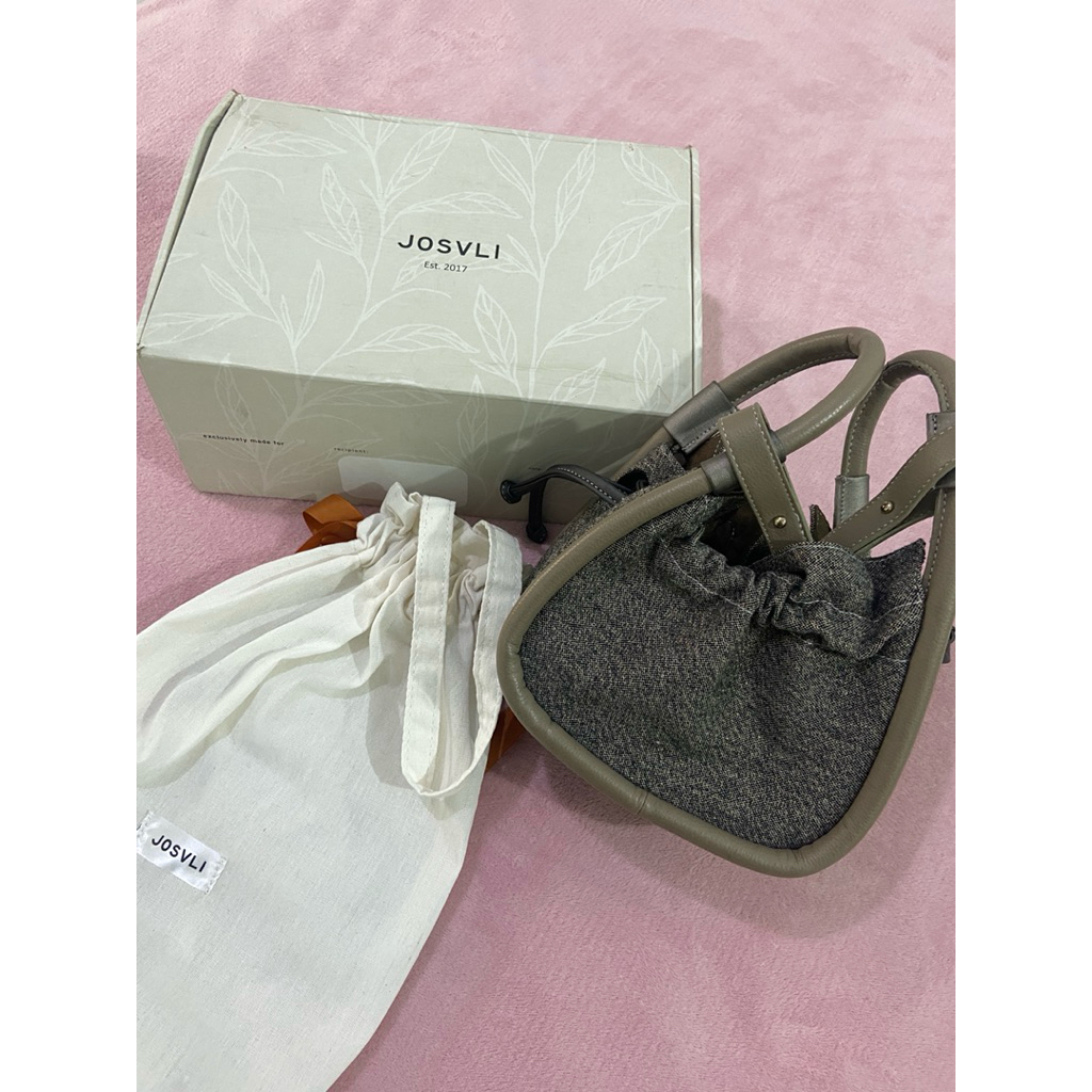 josvli mini bento ash grey bag tas preloved