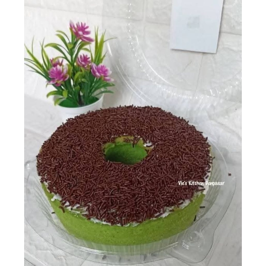 Bolu Pandan Santan Jadul Panggang Topping Meses