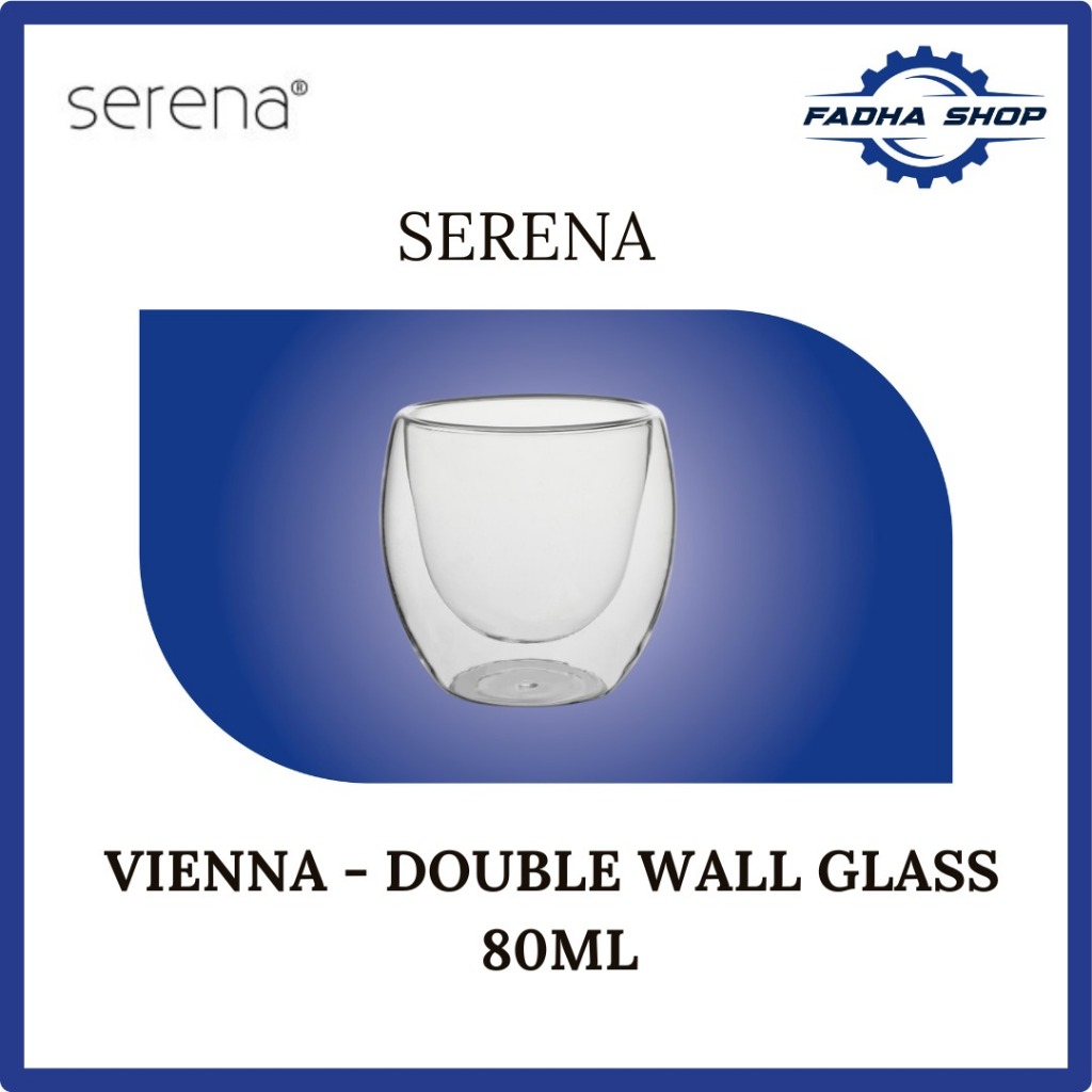 Gelas Double Wall Serena Vienna 80ml Borosilicate Original