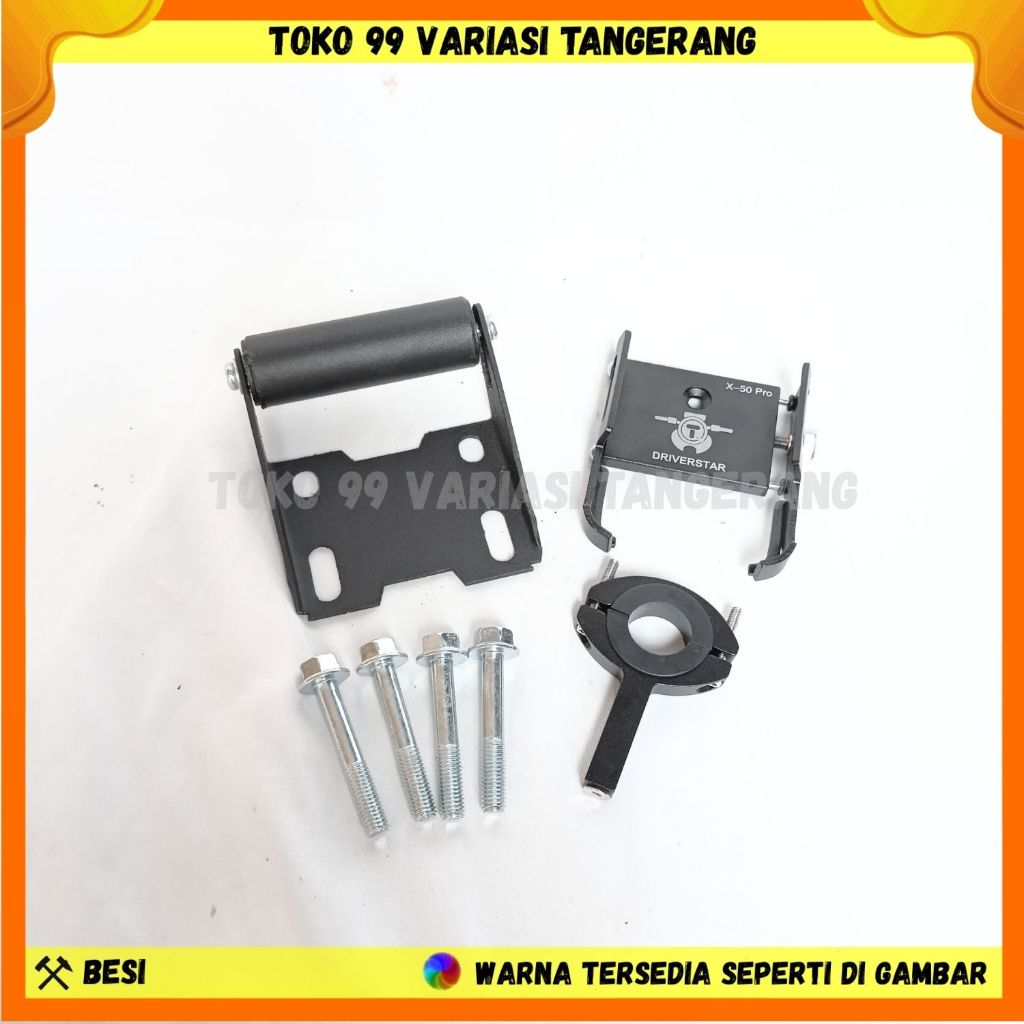 PAKET HOLDER HP BREKET BRACKET GPS HOLDER HP MOTOR PCX 150 PCX 160 COVER STANG HOLDER LOGAM