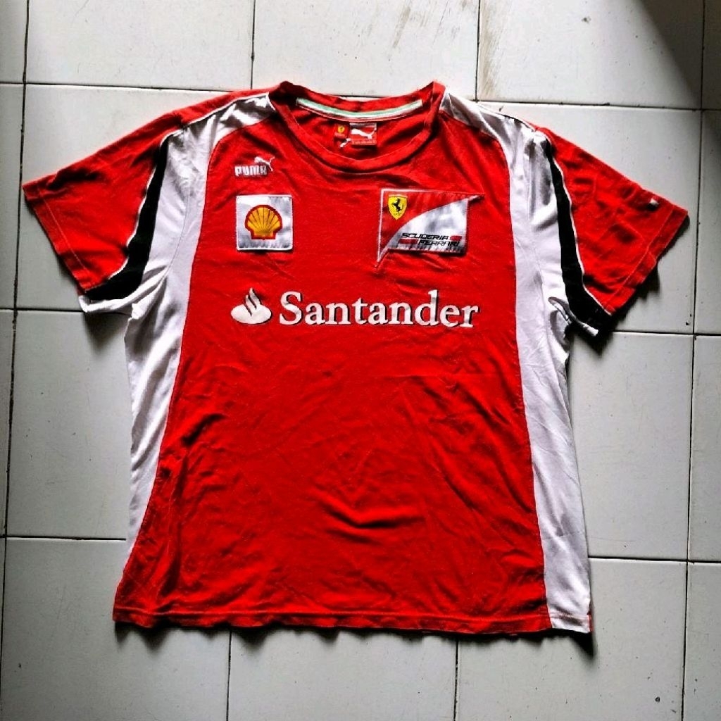 Kaos Ferrari X Puma Vintage Original Official Merchandise Scuderia Ferrari F1 2012 T-Shirt Rare
