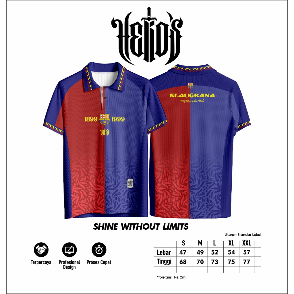 JERSEY VINTAGE RETRO FC BARCELONA LA BLAUGRANA FULL PRINTING