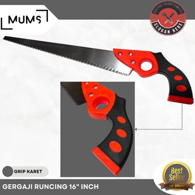 Gergaji Runcing Lancip Teflon Potong Kayu Triplek Kikir Mesin 16" Inch - BTS