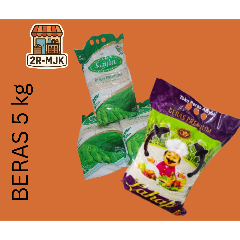 

BERAS KEMASAN 5 KG (SANIA DAN LAHAP LELE)-LANGSUNG KIRIM-INSTAN/KARGO (2R)