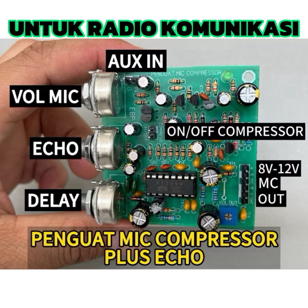 Penguat mic compressor plus echo