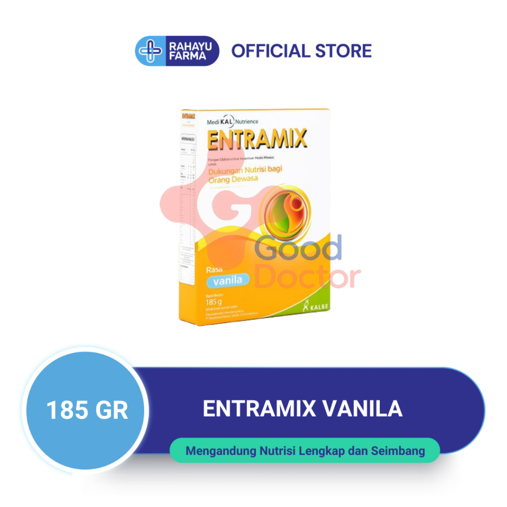 

ENTRAMIX VANILA 185GR – Susu bernutrisi rasa vanila untuk dukung pemulihan dan menjaga energi tubuh.