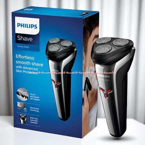 Philips Shave Series 1000 Effortless Smooth Shaves Alat Pisau Cukur Pria Philip Shaver Warna Hitam
