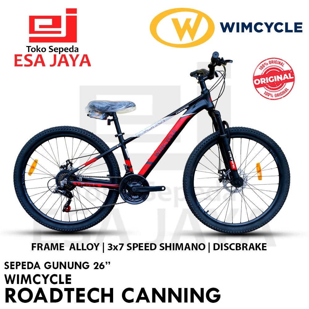 Sepeda MTB Wimcycle Roadtech Canning 26 Inch – 21 Speed Frame Alloy Disc Brake