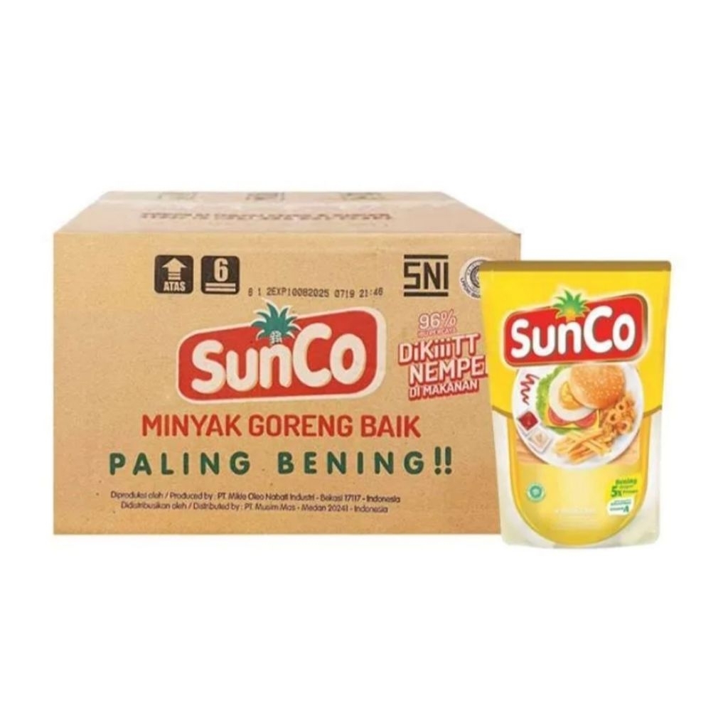 

MINYAK GORENG SUNCO 2 LITER 1 DUS ISI 6 PCS