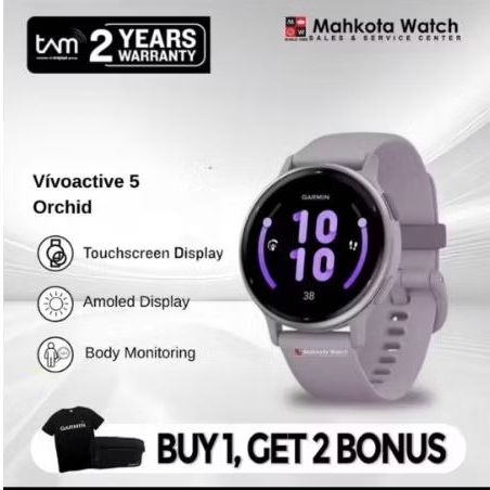 Jam tangan Garmin vivo active 5 orchid smartwatch
