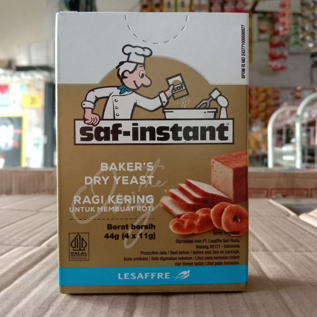 

Ragi Kering Saf-Instant 44g (4x11g) | Yeast untuk Membuat Roti & Kue