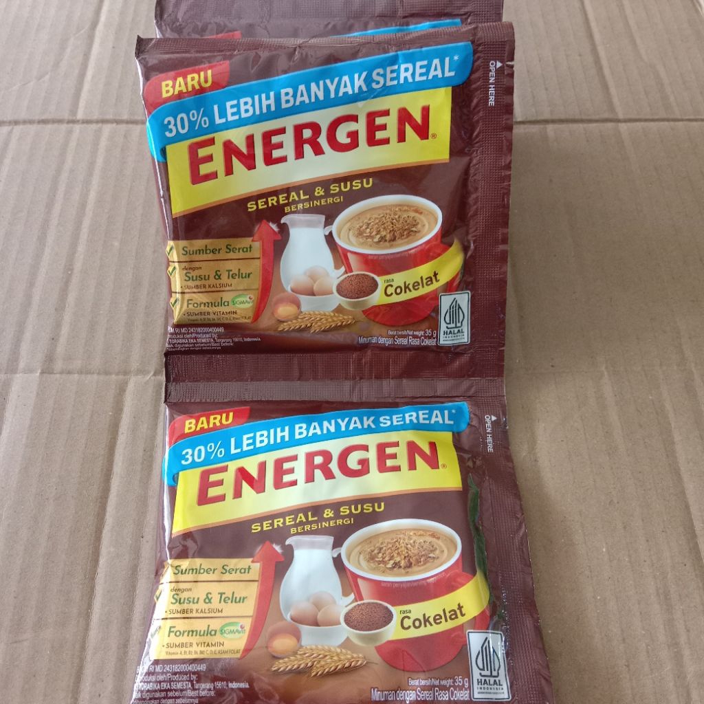 

Energen Sereal & Susu Aneka Rasa – Jahe, Cokelat, Kacang Hijau, Vanilla – Minuman Bergizi Praktis