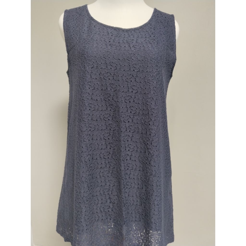 Blouse kutung brukat Navy