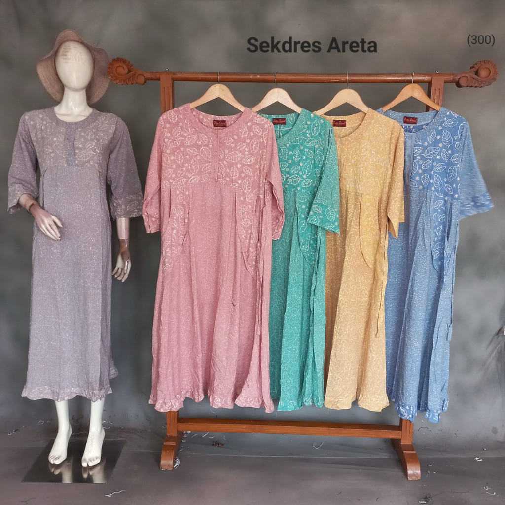 daster by putri diana seddres areta klok cap pekalongan beli 1 dapet 5 seri warna grosir agen pabrik