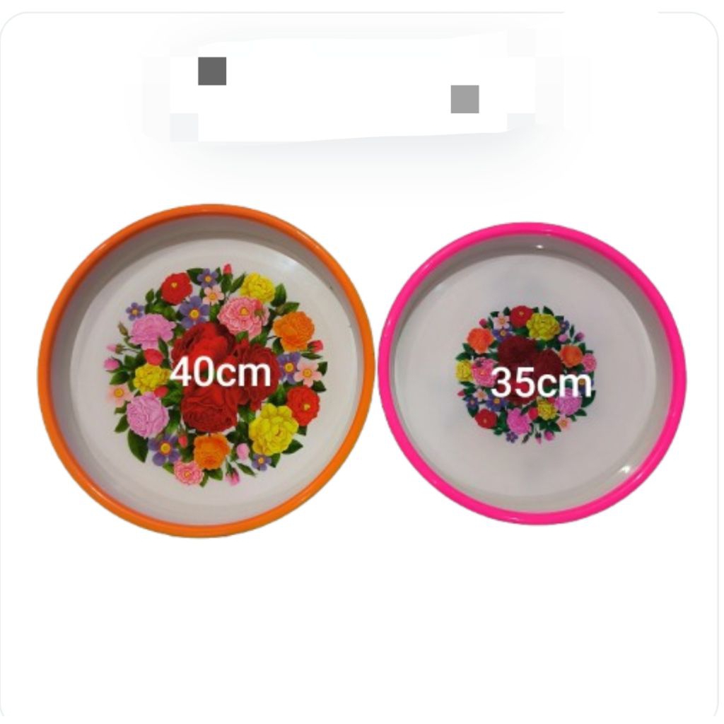 nampan plastik bulat 35 cm / nampan plastik  bulat 40 cm