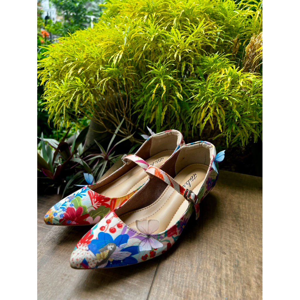 Ittaherl Katnis Pattern 30mm Pointy Heels Day Size 38