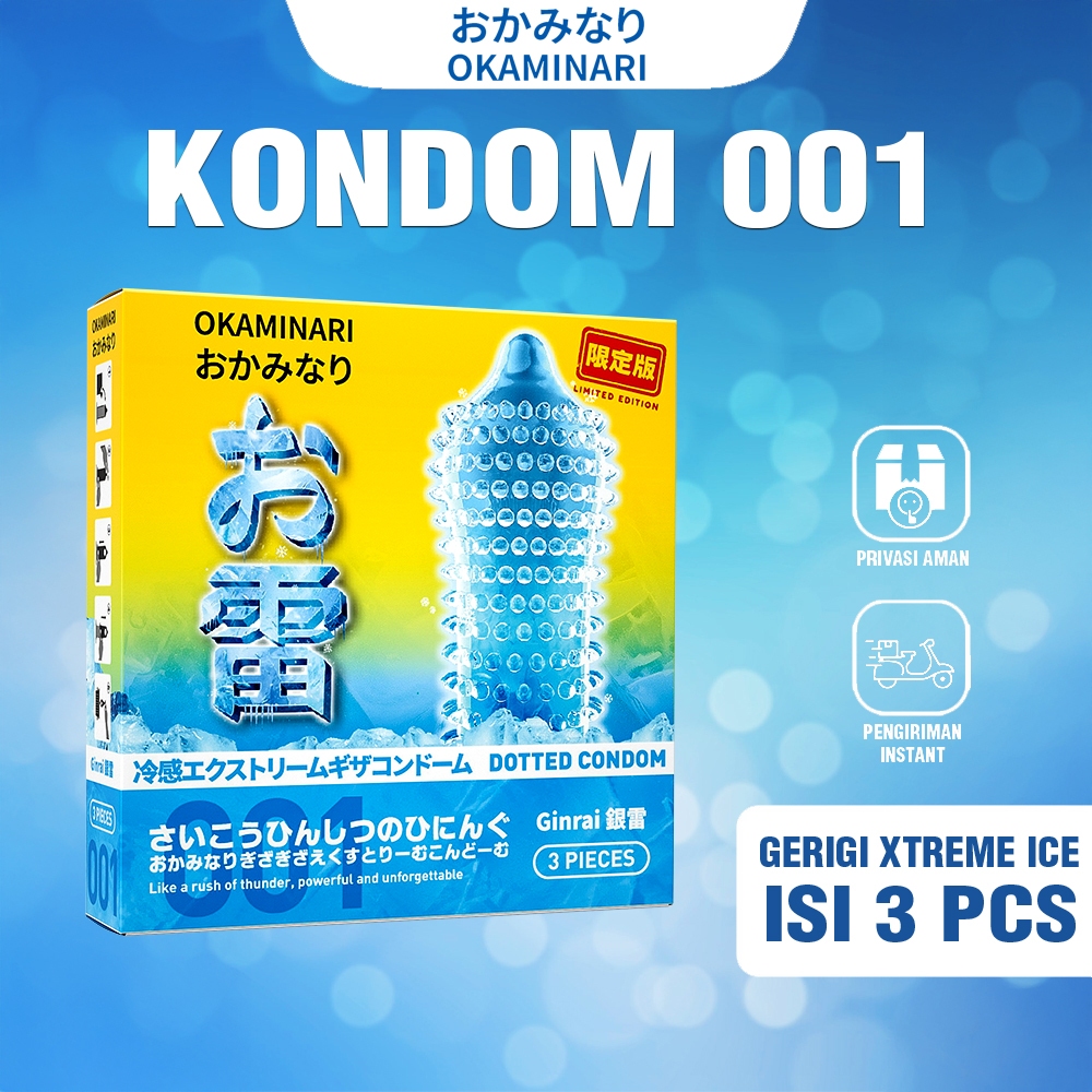 Okaminari 001 Kondom Ginrai Gerigi Extreme Ice Isi 3 Pcs