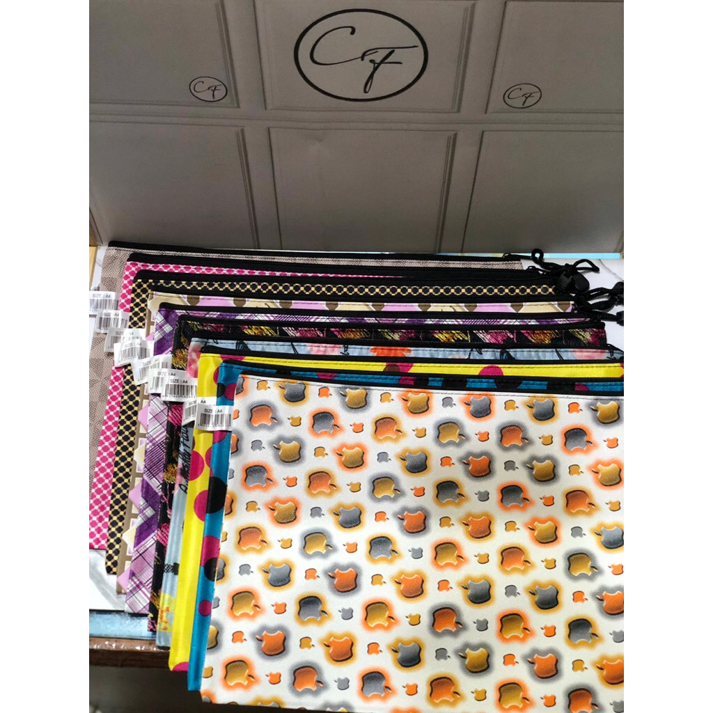 

N/A Zipper Bag PU Leather A4 / Map Resleting A4 / Map Zipper Motif / Tas Zipper A4 / Dompet Zipper A4