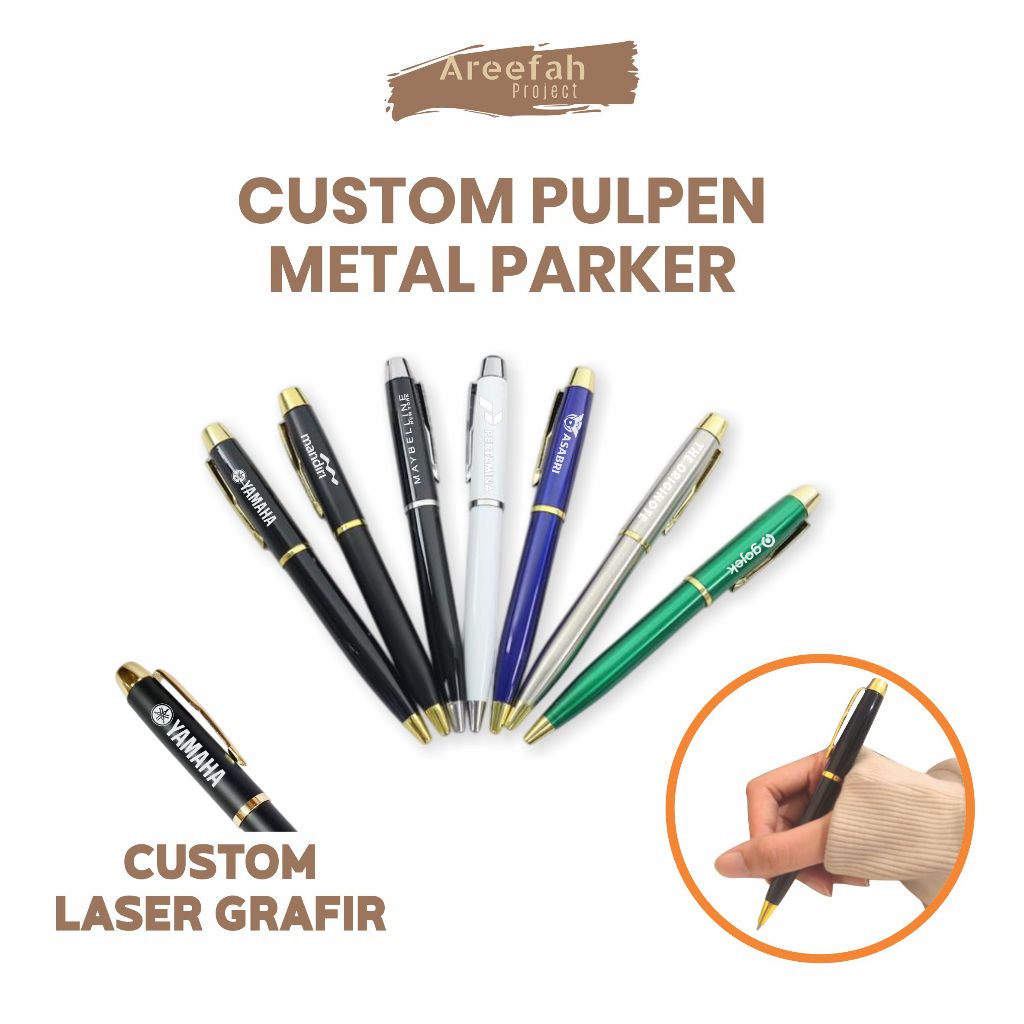 

Areefah Custom Pulpen Metal Parker | Pulpen Custom | Pulpen Promosi | Pulpen Hadiah | Pulpen Souvenir