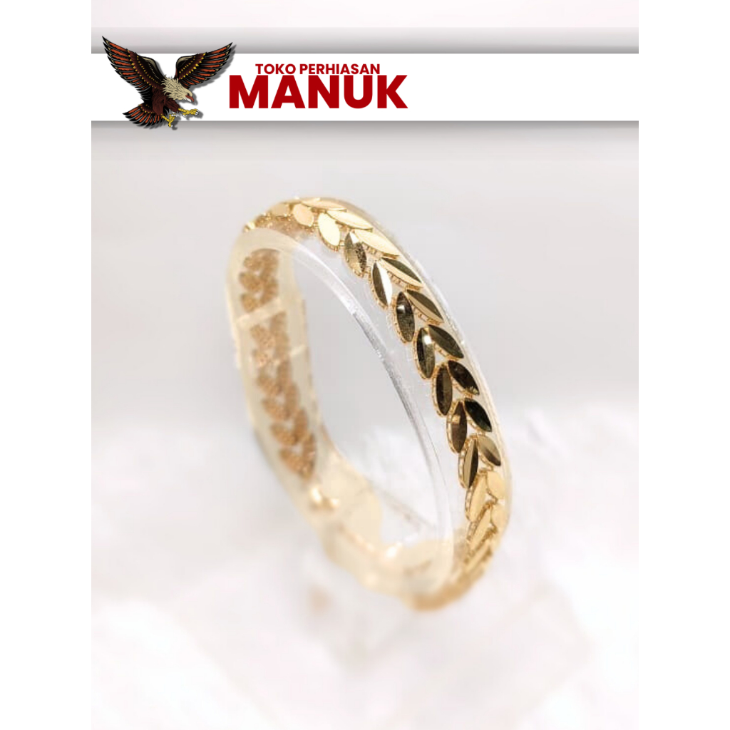 Gelang Emas Shimmer Leaf | Emas 6K/300 4gr | Gelang Emas