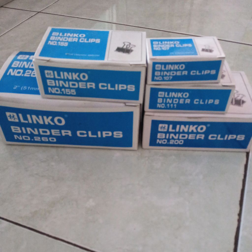 

Binder Clip (penjepit kertas hitam) per box