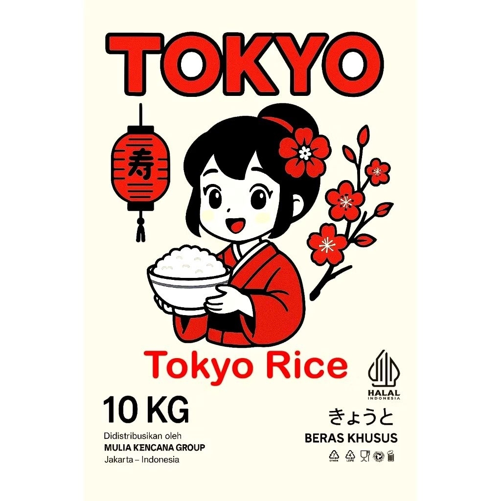 

beras jepang no 1 Tokyo , Japonica lokal premium