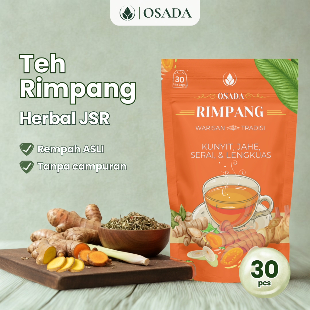 

OSADA Teh Rimpang Herbal JSR | Kunyit Jahe Serai Lengkuas | Resep JSR dr Zaidul Akbar | Teh Detox