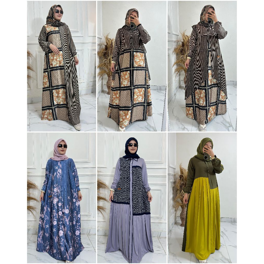 dress gamis Nafis fashion terbaru