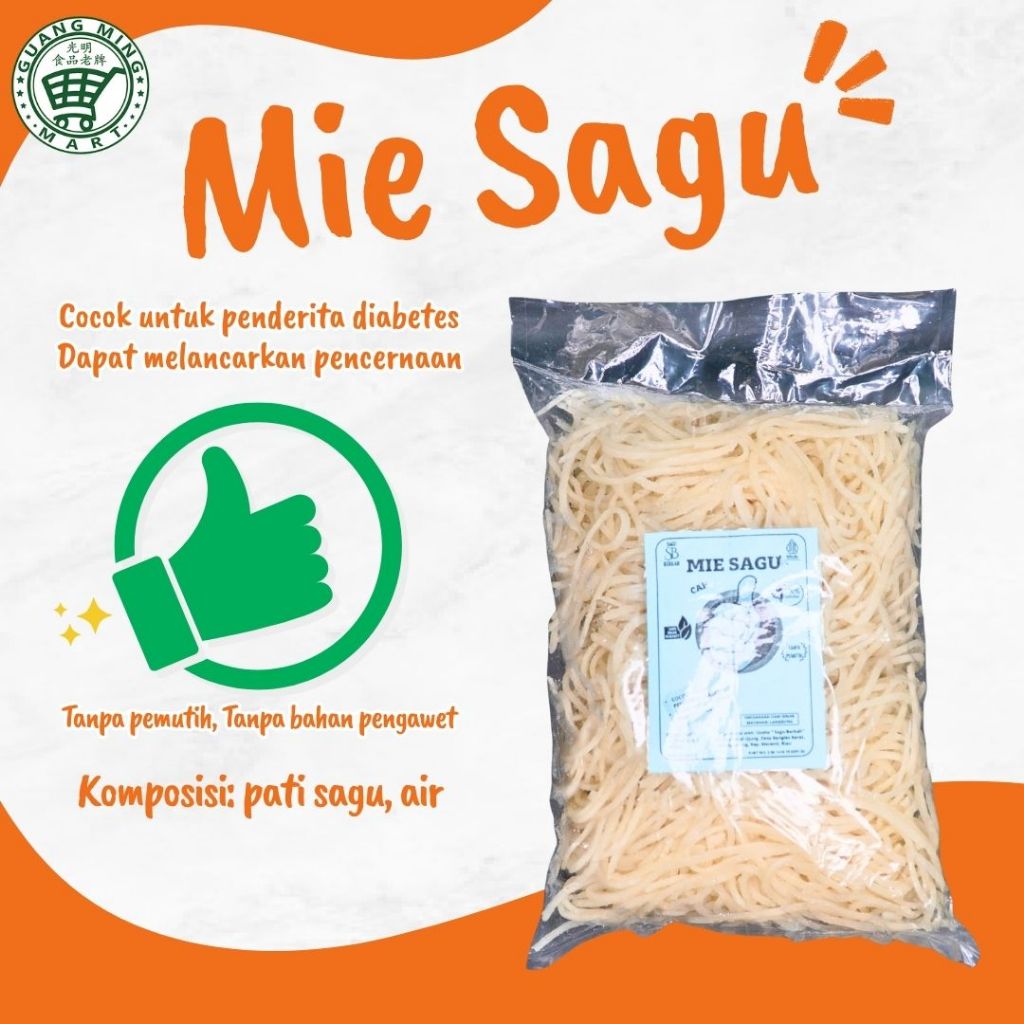 

Mie Sagu Cap Jempol 350Gram Khas Selatpanjang 100% Natural | Tanpa pemutih, Tanpa bahan pengawet