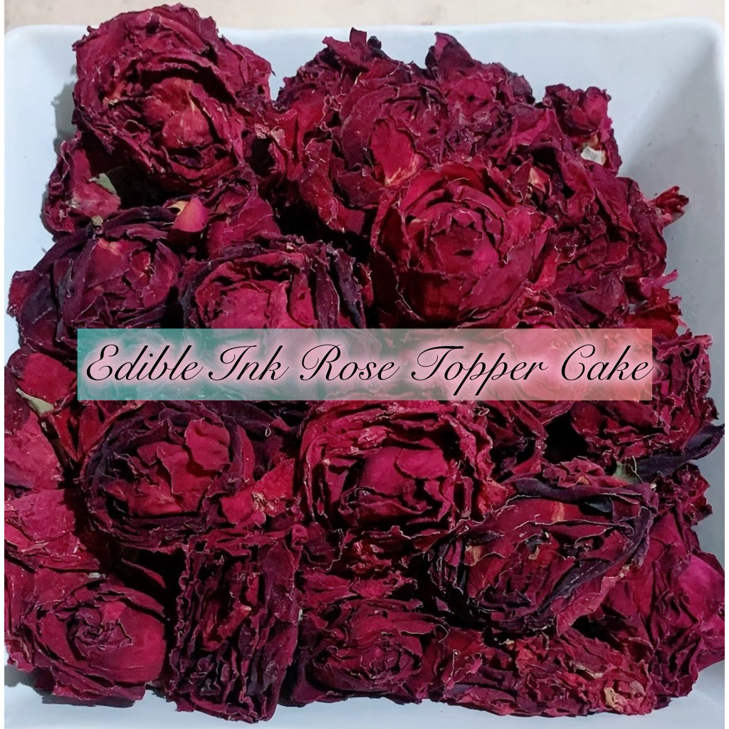 

Edible Dried Ink Rose Topper Cake | Premium Ink Rose | Rose Flakes Edible Flower | Rose Tea | Dried Rose | Edible Flower Rose