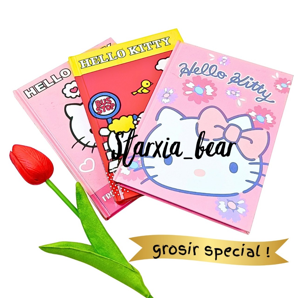 

NOTES/BUKU TULIS/NOTEBOOK/DIARY/BUKU CATATAN HARD COVER HELLO KITTY