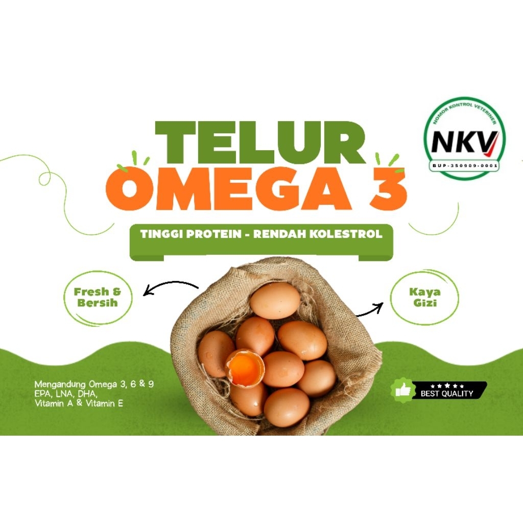 

Telur ayam omega 3, 6 & 9 size premium || Omega Egg Telur premium || Telur Omega3 size besar