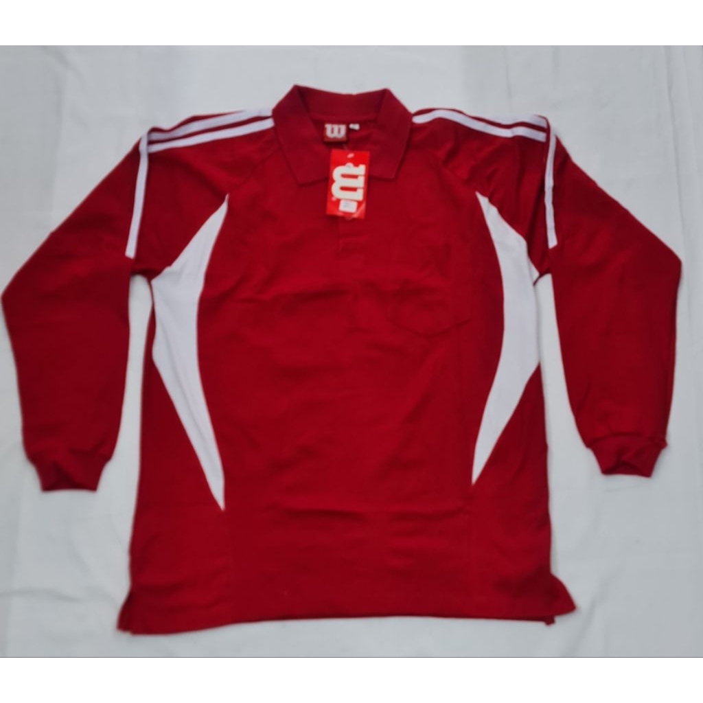 KAOS OLAHRAGA NCK MERAH KOMBINASI PUTIH