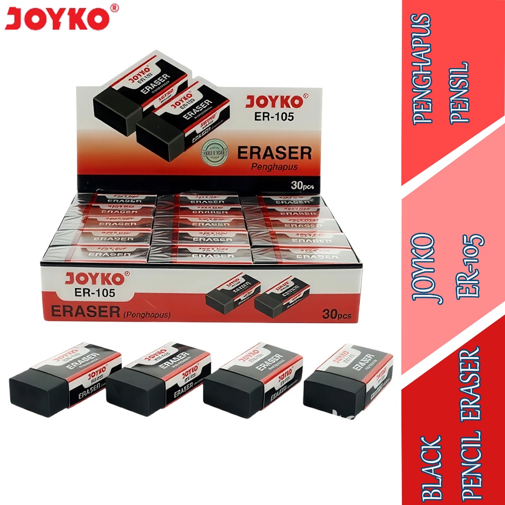 

Black Pencil Eraser - Joyko - Penghapus Pensil - ER-105