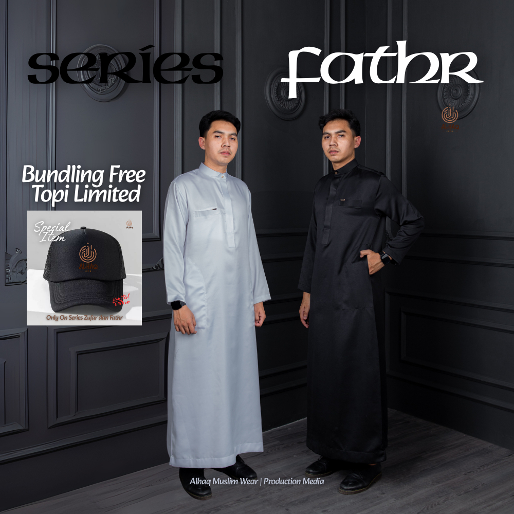 DISKON AL-HAQ Jubah FATHR Series Slimfit Jubah Pria Gamis Pria Jubah Pria Premium Slimfit Jubah