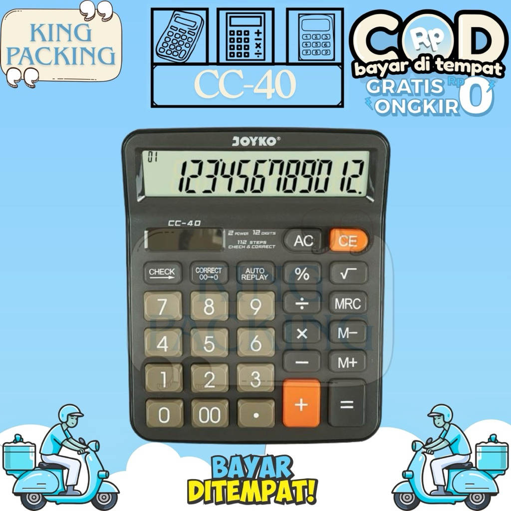 

Kalkulator Joyko CC-40 12 Digit Tombol Besar
